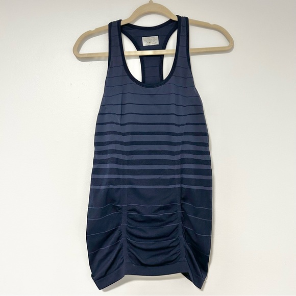 Athleta Tops - Athleta Athletic Blue Striped Exercise Tank Top Racerback Size Medium